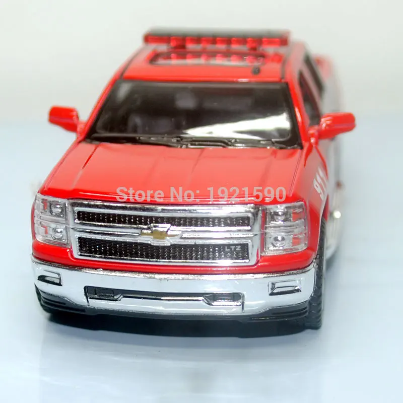 KT 1/46 масштаб автомобиля игрушки полиции Ver. 2014 Chevrolet Silverado литая под давлением металлическая модель автомобиля для подарка/детей/коллекции