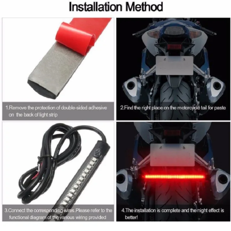 

New 48SMD car two-color auxiliary light led high light for bar license plate light brakes reverse turn signal motorcycle lights
