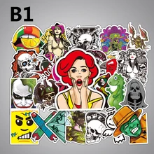 700 kinds style selected 50Pcs Mixed Stickers Luggage Laptop Toys Bike Car Motorcycle Phone Snowboard Cool