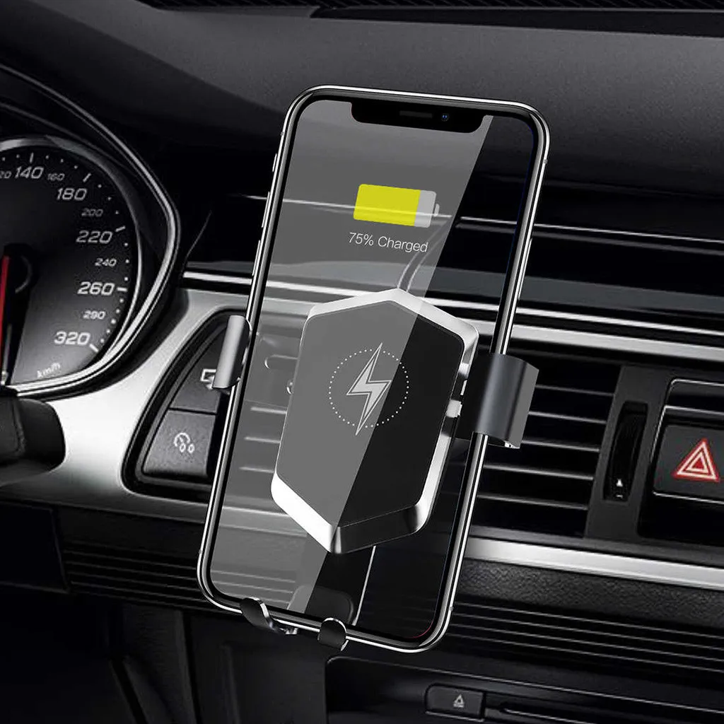 

Techhole Store Car Phone Charger Adjustable Gravity Air Vent Wireless Charging 10W for Samsung 7.5W For Iphone
