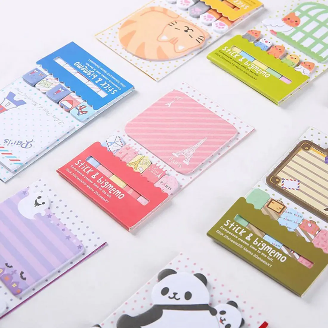 

Lovely Animal Cat Panda Sticky Notes Memo Pad Paper Bookmarks School Supplies Planner Stickers Korean Stationery