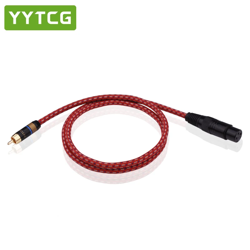 Аудио кабель YYTCG Hifi 2RCA папа к 2XLR мама Hi end 4N OFC Dual XLR двойному RCA аудиопровод|Кабели