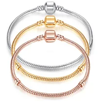 Горячая Распродажа, Посеребренная простая модная Цепочка-змейка, браслеты для женщин, свадебные украшения, очаровательный браслет и браслеты