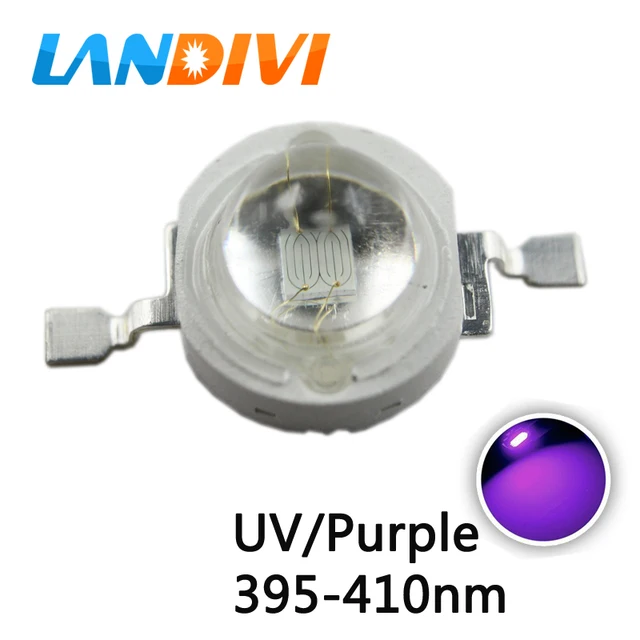 Us 7349 Aliexpresscom Buy Uv Led Diode 3w 50pcs 395nm 400nm 410nm Purple Led Lights 3w High Power Led Chip Uv For Led Plant Growing Light From