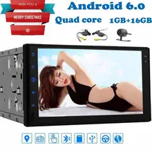 Android 6.0 Car Stereo Quad core no dvd player GPS in dash 2 Din 7” head unit Auto Car Audio support Bluetooth+Wireless Camera