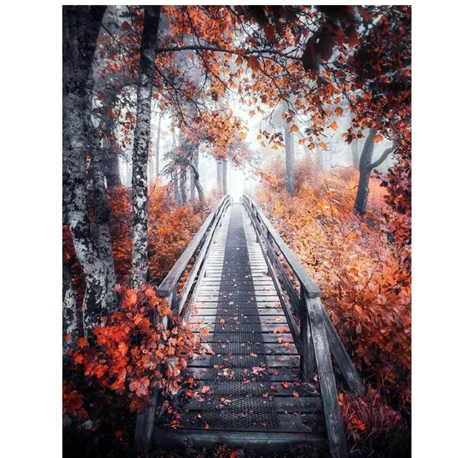 

5D DIY Diamond embroidery autumn natural landscape full square diamond painting Cross Stitch Rhinestone mosaic decoration