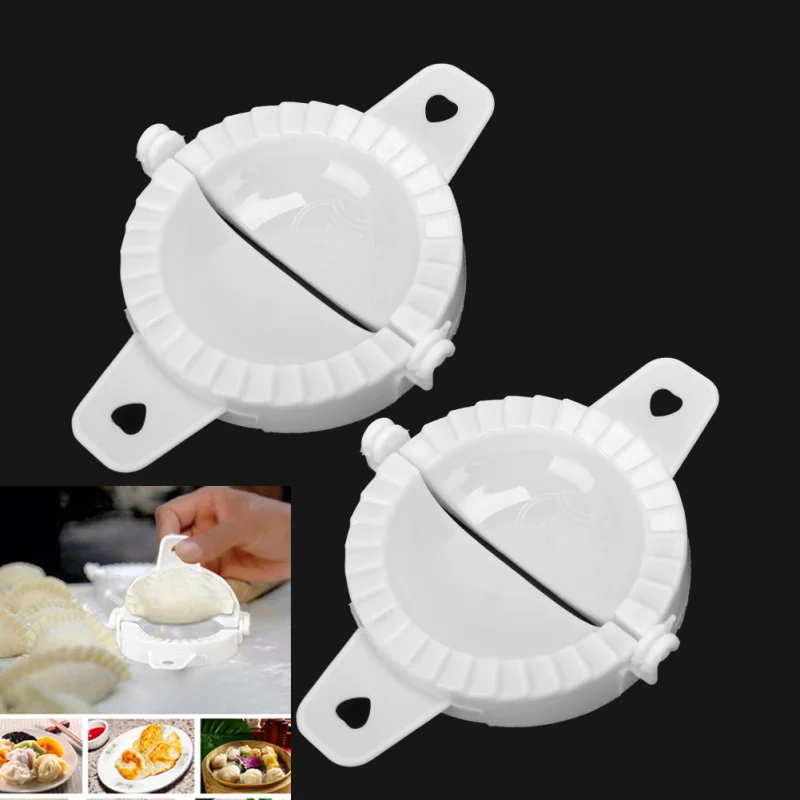 

3PCS White Plastic DIY Chinese Dumplings Mold Empanada Dough Press Mould Kitchen Cooking Accessories Dumpling Making Tools