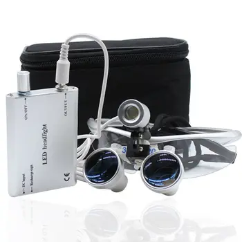 

Dental Loupes 3.5X 420mm Surgical Binocular Optical Glass Head Light Lamp Dental Loupes Set 4 colors