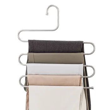 

Multi-function 5 Layers Pants Hanger Rack Trousers Clothing Home Storage Organizer Accessories Supplies Gear Stuff