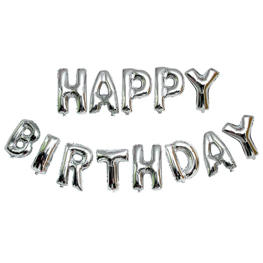 День вечерние рождения воздушные шары партия Бал Самонадувающийся счастливый плакат "с днем рождения" воздушный шар овсянка серебряные