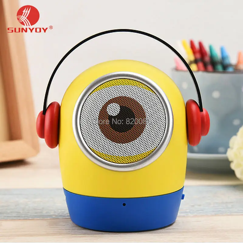 

Cute Mini Minions Portable Handsfree Wireless Bluetooth Speakers with Mic Support TF card Aux-in for All Smart Phones
