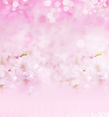 8x8ft light pink sequins bokeh white flowers branch spring custom