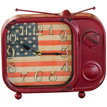 

Creative Retro Home Decor Alarm Clock Kid Vintage Desk Clock Bedside Electronic Alarm Mechanical Despertador Table Watch 40A0101