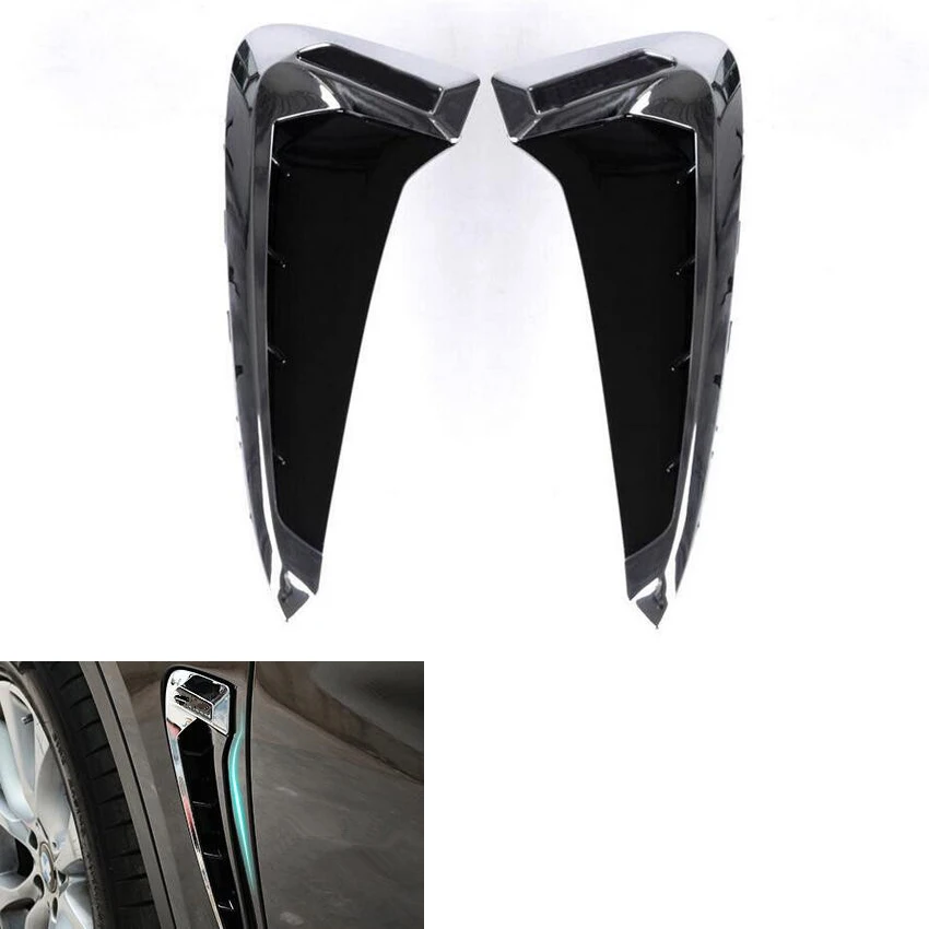YAQUICKA Fit For X5 F15 2014 2015 Auto Car Chrome Door Side Vent Air Outlet Cover Trim Wing ABS 2Pcs/Set