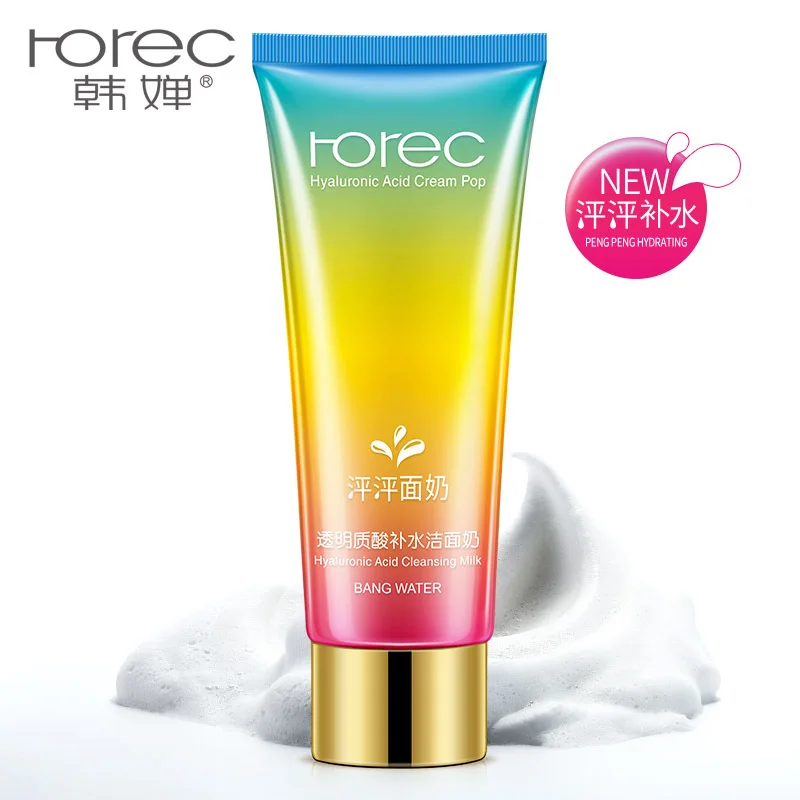 

Rorec Hyaluronic acid Hydrating Cleanser Moisturizing Oil Control Acne Treatment Remover Blackhead Foam Clean Skin Care