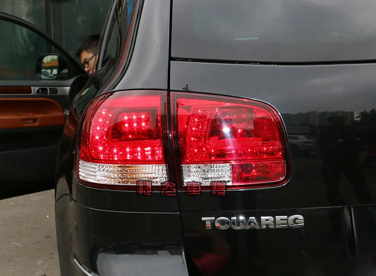 Автомобильный Стайлинг задние фонари для VW Touareg 2010-2010 задние фонари светодиодный задний фонарь задний багажник крышка лампы drl+ сигнал+ тормоз+ обратный