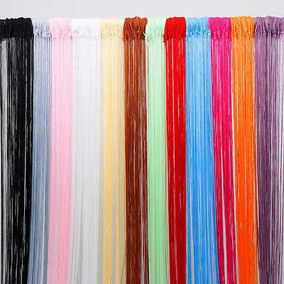 

1PCS Solid Fringe String Curtain Panel Window Room Divider Tassel 12 Colors