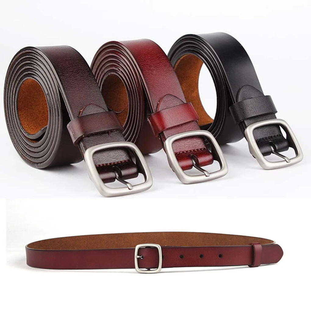 Женский Повседневный ремень с пряжкой, кожаный пояс для брюк, модные ...