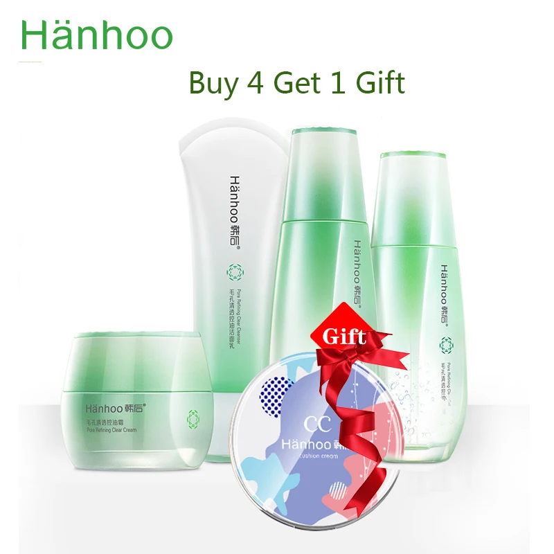 Buy 4 Get 1 Gift Hanhoo Pore Refreshing Oil Control Skin Care