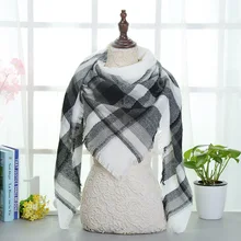 Top quality Winter Scarf Plaid Scarf Designer Unisex Acrylic Basic Shawls Women’s Scarves hot sale Triangle scarf