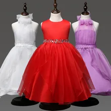 2016 Sale Hot Sale Girl Dress Summer High-grade Wedding Dresses Children Embroidered Party Dresse Bridesmaid Dress110-160cm