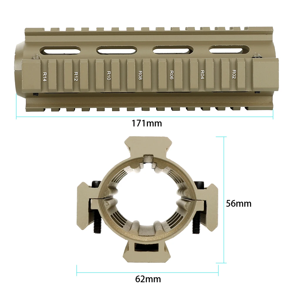 Ohhunt 3,9" 6,75" Carbine Длина 2 шт. падение в Quad рельсовая система обработки черный Тан охотничьи Тактические AR-15 M16 винтовки Drop-In