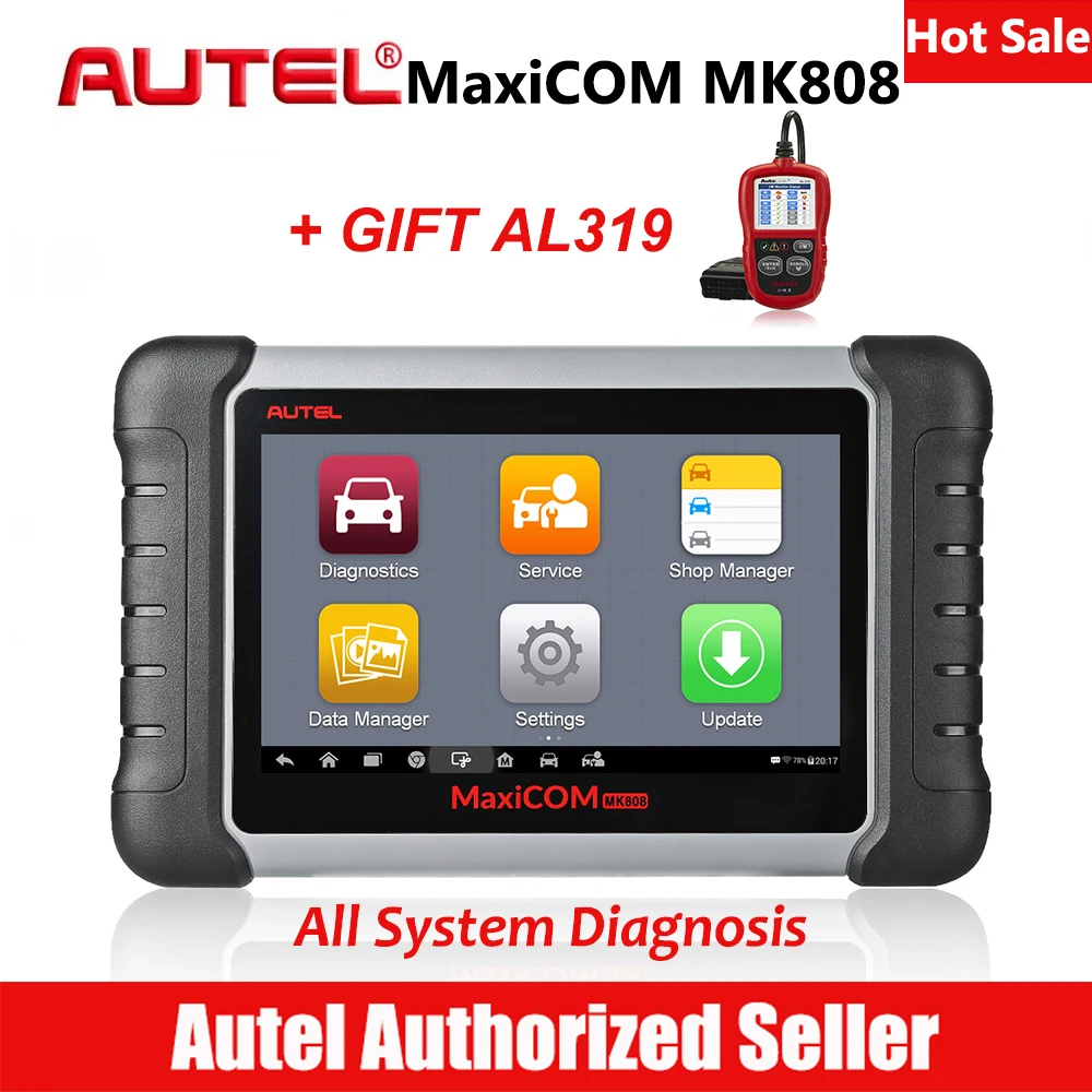 Autel MaxiCom MK808 السيارات تشخيص الماسح الضوئي محرك السيارة تحليل أداة جميع نظام إعادة النفط EPB DPF TPMS مفتاح مبرمج Autel MaxiCom MK808 السيارات تشخيص الماسح الضوئي محرك السيارة تحليل أداة جميع نظام إعادة النفط EPB DPF TPMS مفتاح مبرمج