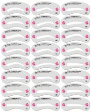 24Pcs/set Thrush Card Threading Word Eyebrow Makeup Tools Threading Artifact Thrush Aid Card Eyebrows Mold smrp