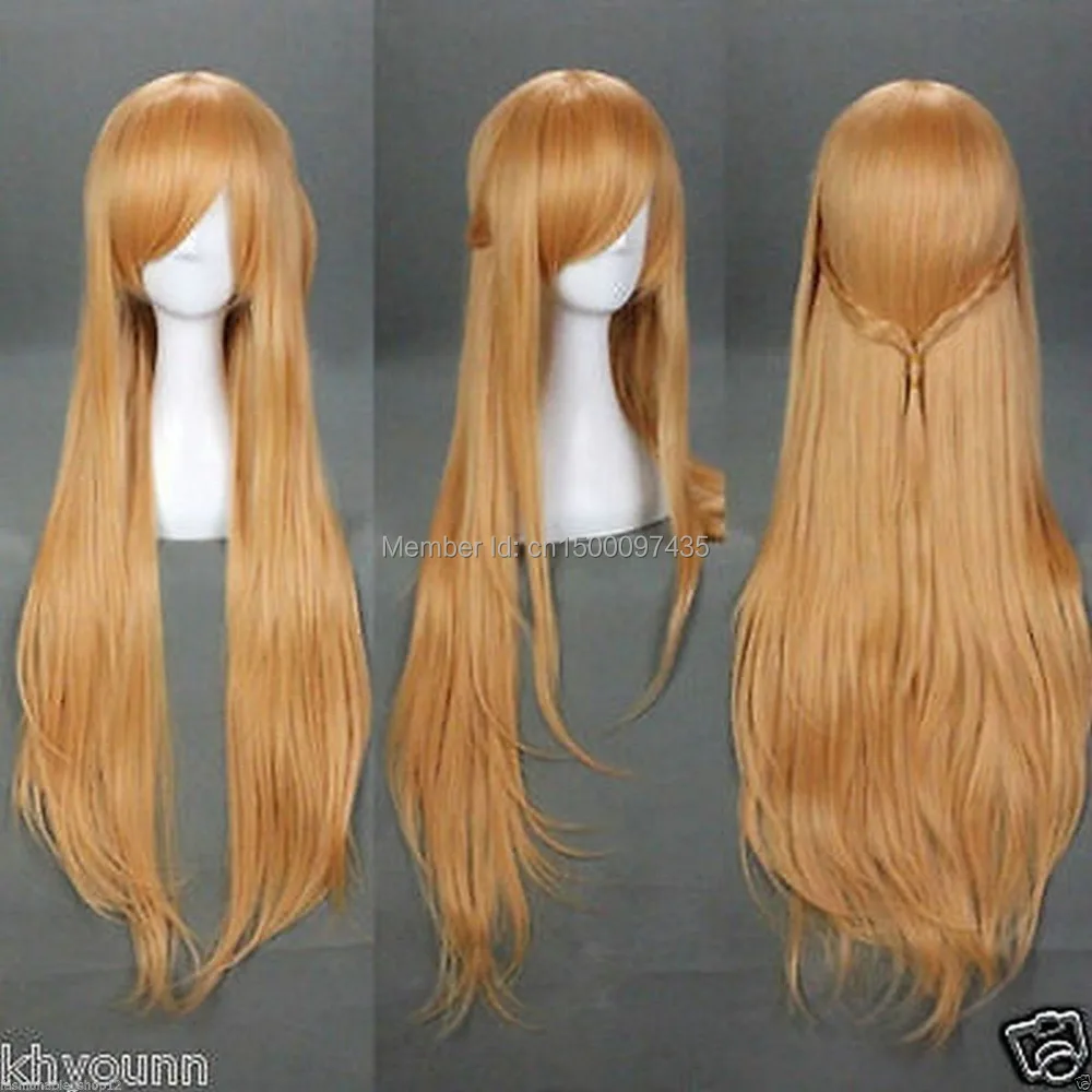

Light Brown Sword Art Online Asuna Yuuki Anime Cosplay Wig