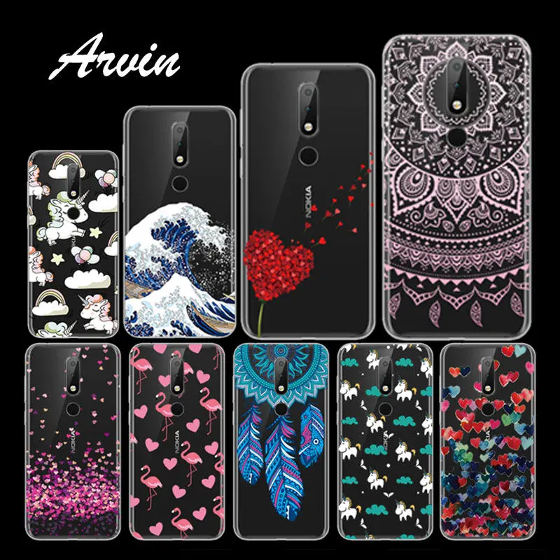 Arvin Мягкий ТПУ чехол для Nokia 2 3 5 6 7 2017 окрашенный X6 2018 8 1 защитный силиконовый |