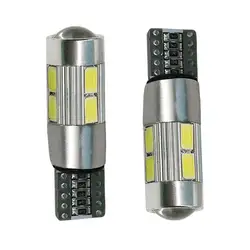 10 шт. T10 10 SMD 5630 светодио дный объектив проектора Габаритные огни W5W 501 10SMD светодио дный автомобилей габаритные лампы Парковка лампы