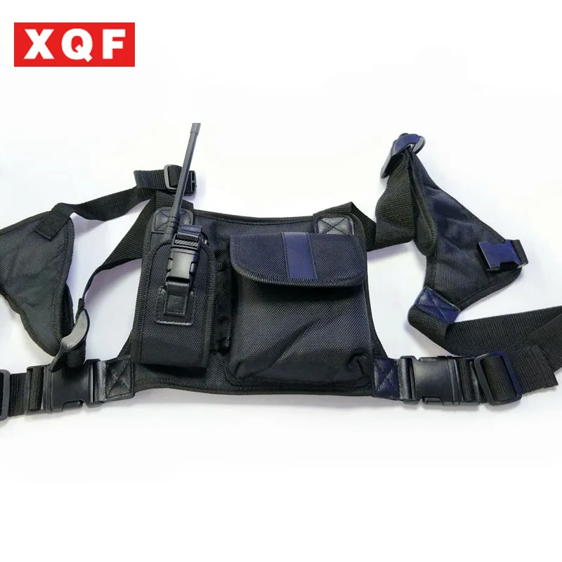 

XQF Walkie Talkie Tactical Nylon Bag Radio Case Holster Pouch for Motorola Kenwood CB Radio BaoFeng UV-5R GT-3 UV-82 BF-888S