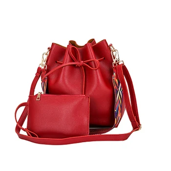 

FGGS fashion ladies bucket bag shoulder messenger bucket bucket mother bag color shoulder strap shoulder bag
