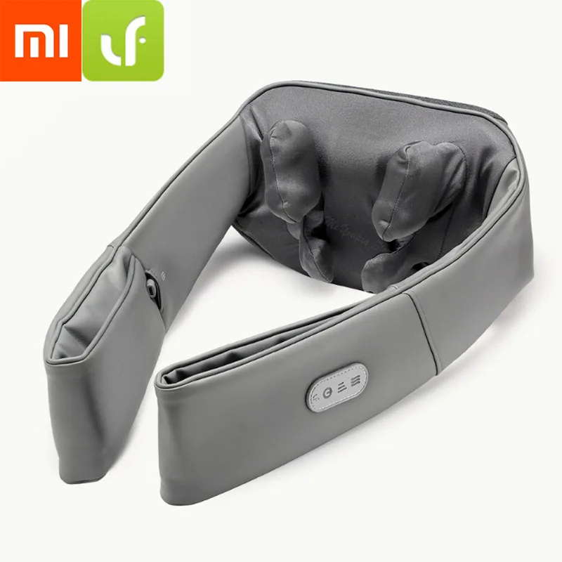 Xiaomi Mijia LF U Shape Electrical Shiatsu Back 3D Neck Shoulder Body Massager PTC Heated Kneading Car/Home Massagem - Цвет: Gray