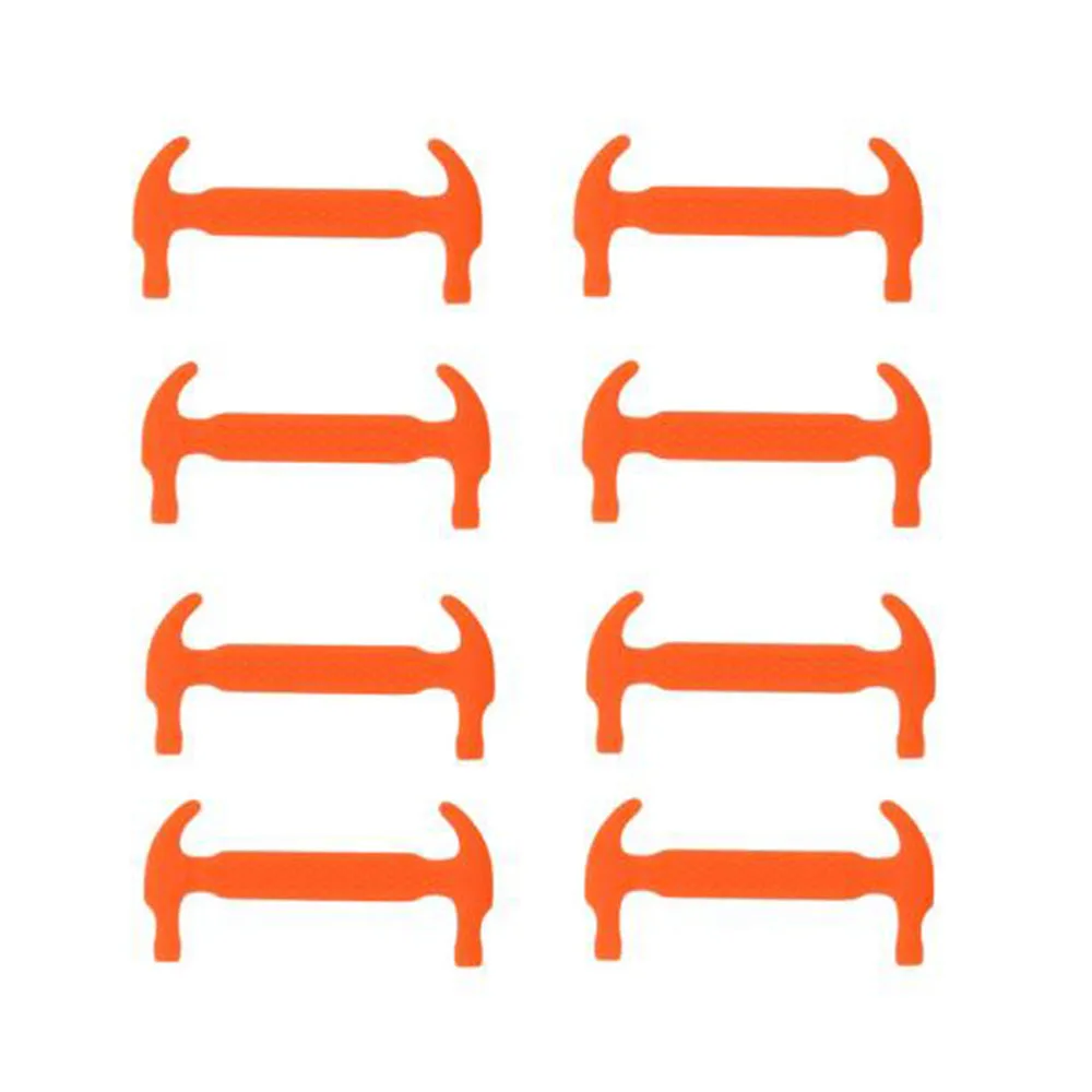 12Pcs/lot Unisex Athletic Running No Tie Shoelaces Elastic Silicone Shoe Lace Strap