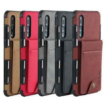 

TPU PU Heavy Duty Protection Shockproof Phone Fitted Case Cover for Huawei P20/ P20PRO/ P20 LITE /Nova3E/ Y3 2017 Card Holder