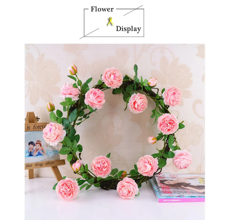Artificial Flowers 3 Heads White Yellow Peonies Silk Flowers Peony Artificial Flower Wedding Decor for Home Peonies Color_06