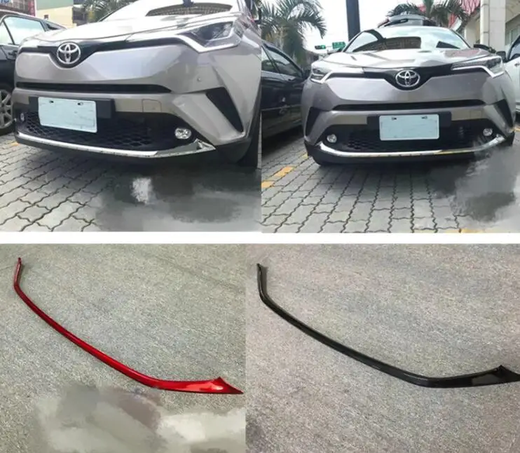 1 шт. хромированная накладка на передний бампер из АБС пластика для Toyota C HR CHR 2016 2018