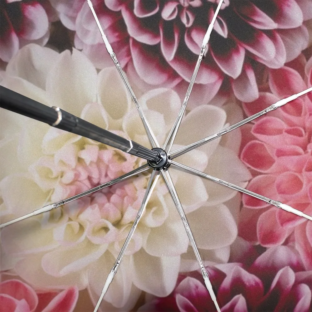Flower Printed Umbrella Rain Women Automatic Umbrella Three Folding Sun Protection Male Portable Parasol folding umbrella,automatic umbrella