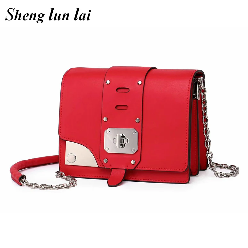 

Sheng lun lai Fashion Designer Brand Leather Bags Women Chain Shoulder Bags Flap Messenger Crossbody Bags For Women Small Bag