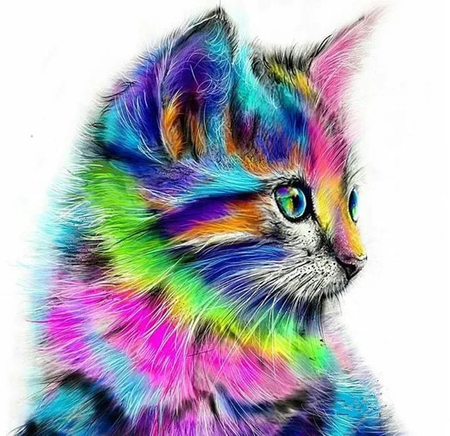 

% 5D DIY Diamond Painting Colorful Squirrel Cat Mosaic Embroidery Animal 3D Cross Stitch Needlework Crafts Decor for kids room
