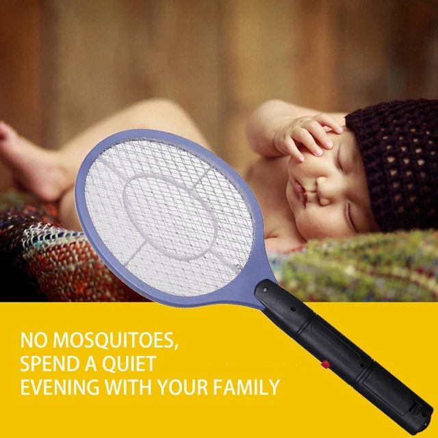 Hot Electronic Mosquito Swatter Three Layer Mesh Bug Mosquito Racket Electric Home Insect Fly Killer Swatter 5