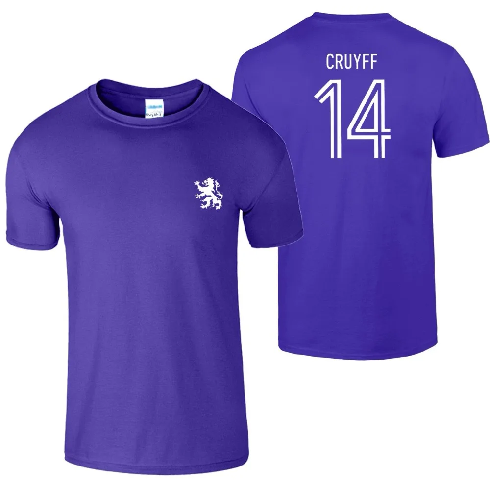 Johan Cruyff 14 Мужская футболка 70S голландская Легенда Холланд футболист вентилятор Мужская мода мультфильм персонаж фитнес-футболки