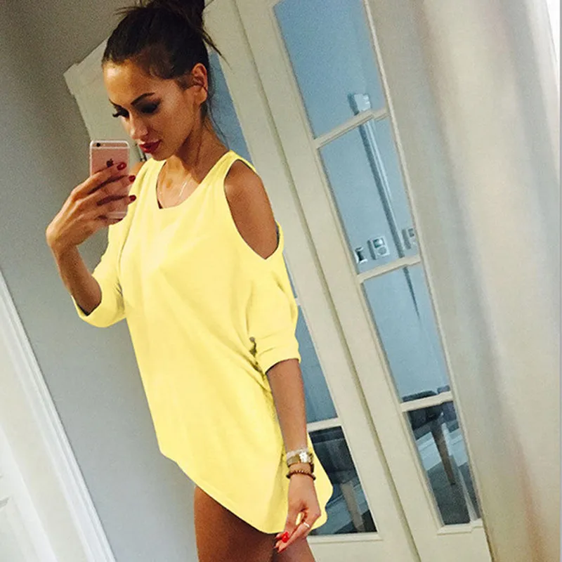 جديد الخريف النساء أزياء مثير قبالة الكتف تي شيرت الساخن الصلبة غير النظامية تنحنح الإناث تي شيرت عارضة تيز قمم جديد الخريف النساء أزياء مثير قبالة الكتف تي شيرت الساخن الصلبة غير النظامية تنحنح الإناث تي شيرت عارضة تيز قمم