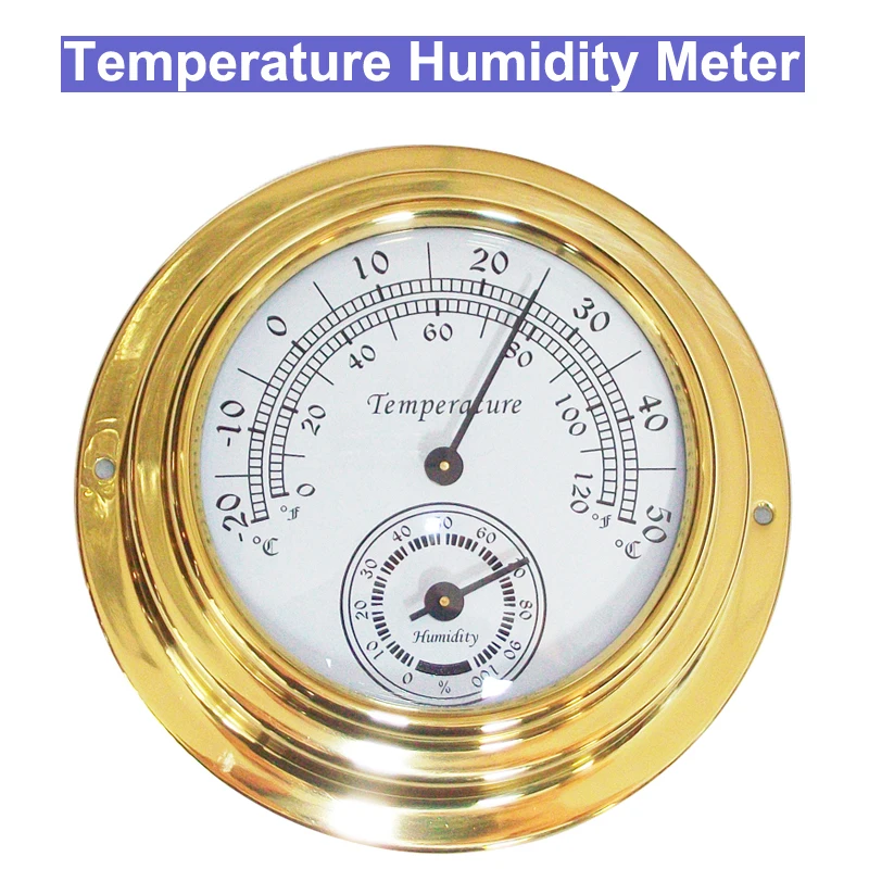 RZ 98MM Copper Shell Hygrometer Moisture Meter Analog Temperature