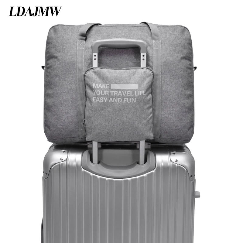 

2017 New Waterproof Large Capacity luggage Packing Tote/Shoulder Travel Shopping Big Bag Folding Clothes Storage Pouch Organizer