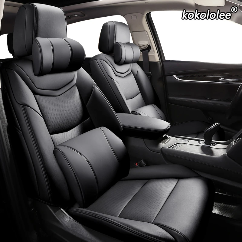 kokololee Custom Leather car seat cover For VW T-Cross C-TREK Volkswagen CC SANTANA JETTA BORA Automobiles Seat Covers