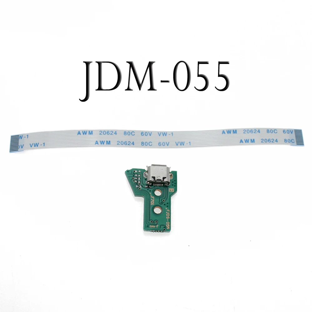 JCD Мощность зарядки Порты и разъёмы Разъем доска JDS-055 + 12 pin ленты шлейф для PS4 геймпад Ремонт Запчасти