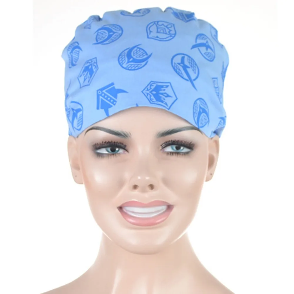 Lab Doctor Nurse Scrub Medical Caps 100 cotton adjustable medical scrub cap long hair women