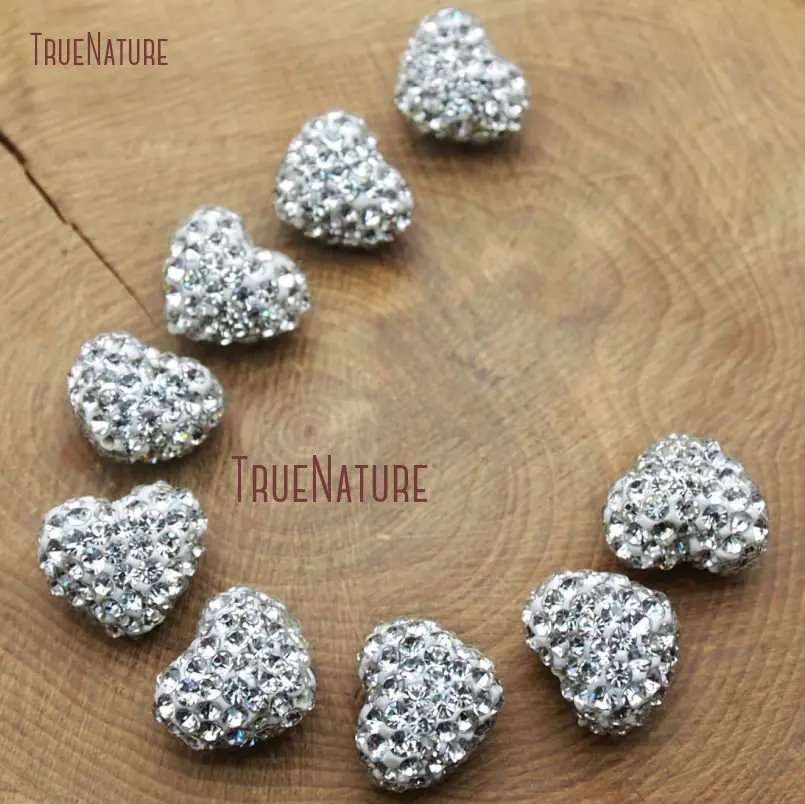 20171218-BE9071- Clay Beads Pave White Rhinestone Heart Shape Beads_6